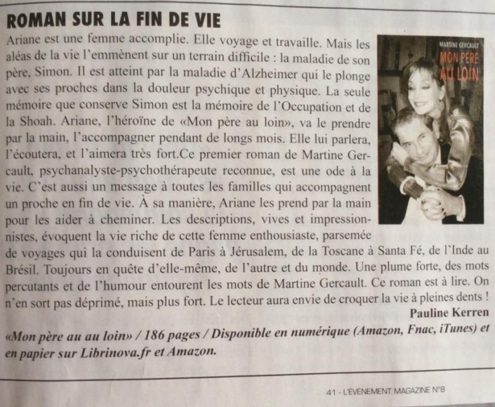 evenement2 Roman sur la fin de vie